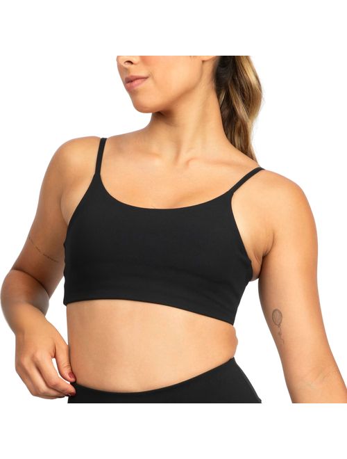 Top Adidas Essentials Suporte Leve Feminino - Preto