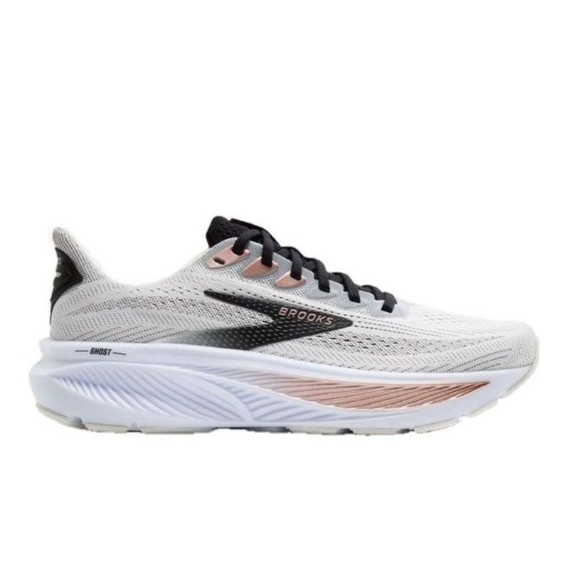 tênis-brooks-ghost-17-feminino-branco-rosê