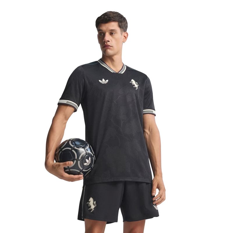 camisa  juventus iii  25/26 adidas jogador masculina - preta
