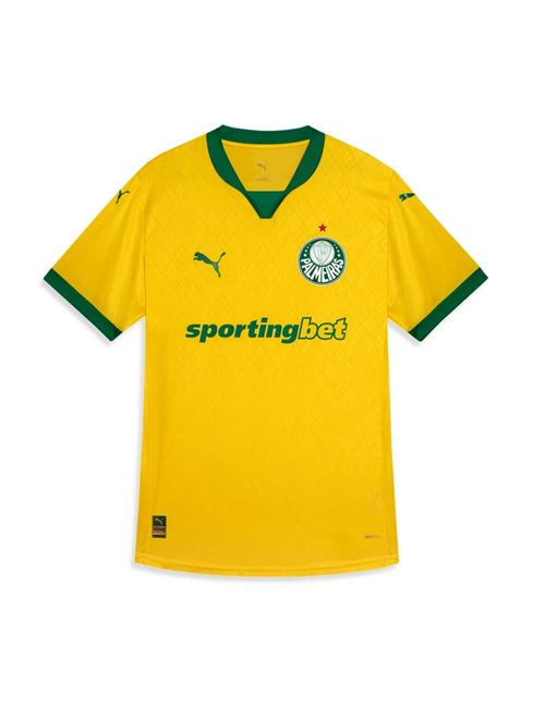 Camisa Palmeiras III 25/26 Puma Jogador Masculina - Amarela/Verde