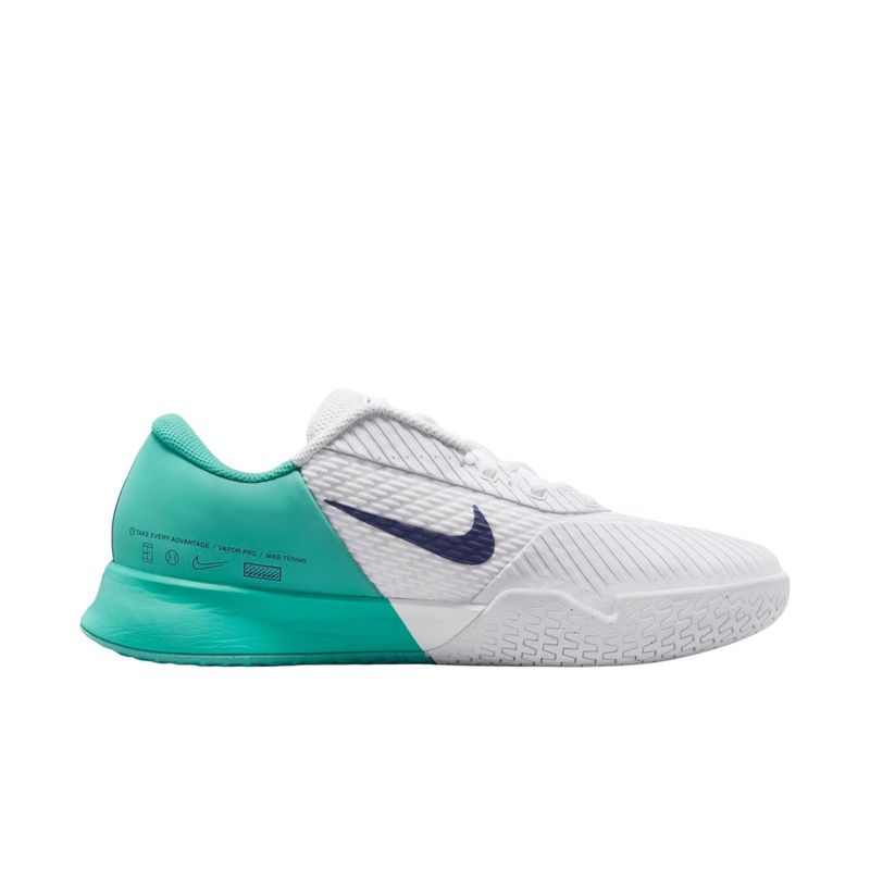 tênis-nike-zoom-vapor-pro-2-hc-masculino-branco-verde