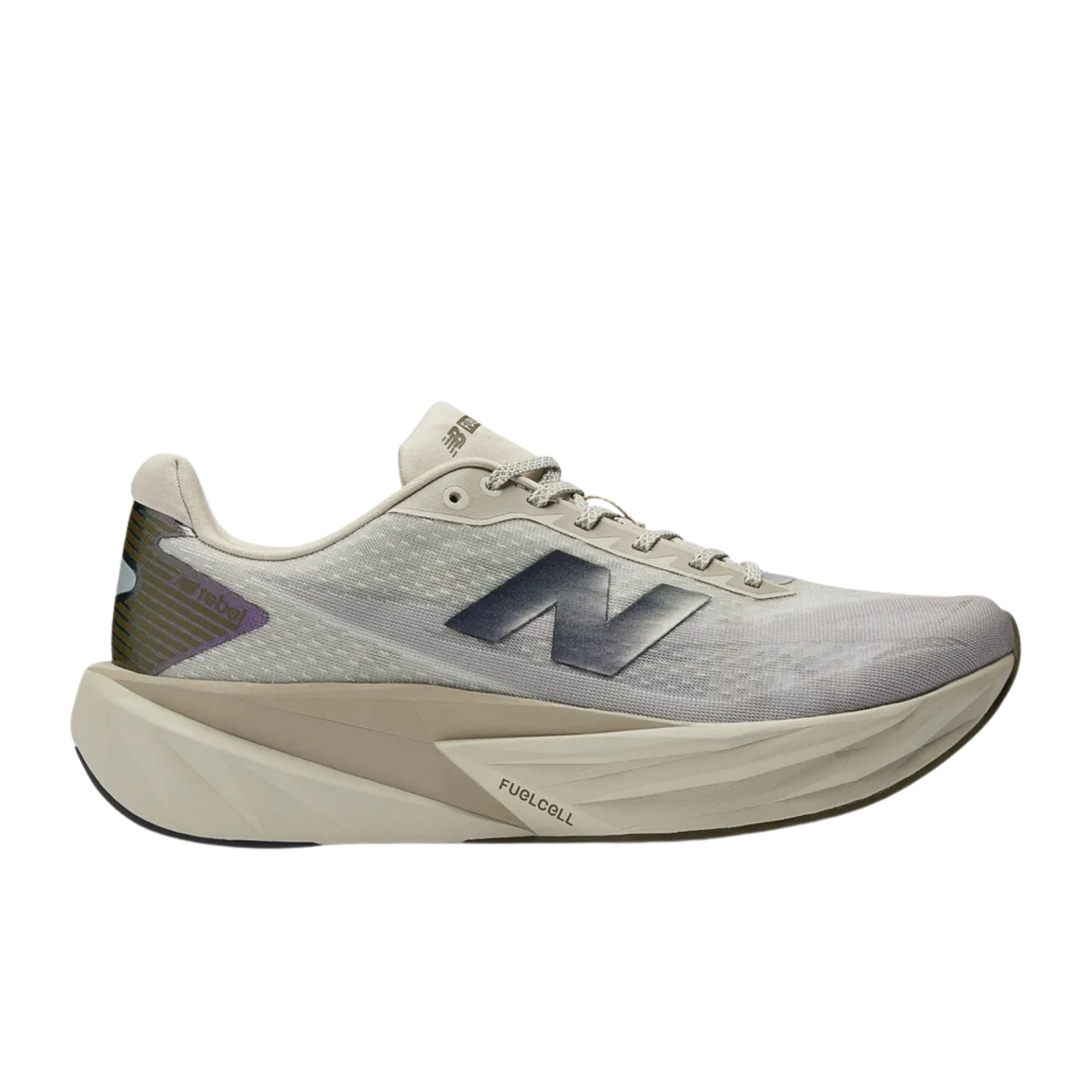 Tênis New Balance Fuelcell Rebel V5 Masculino - Bege/Lilás