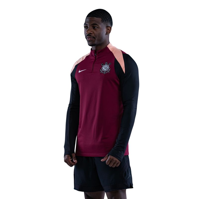 camisa-corinthians-manga-longa-nike-dri-fit-strike-drill-masculina-bordô