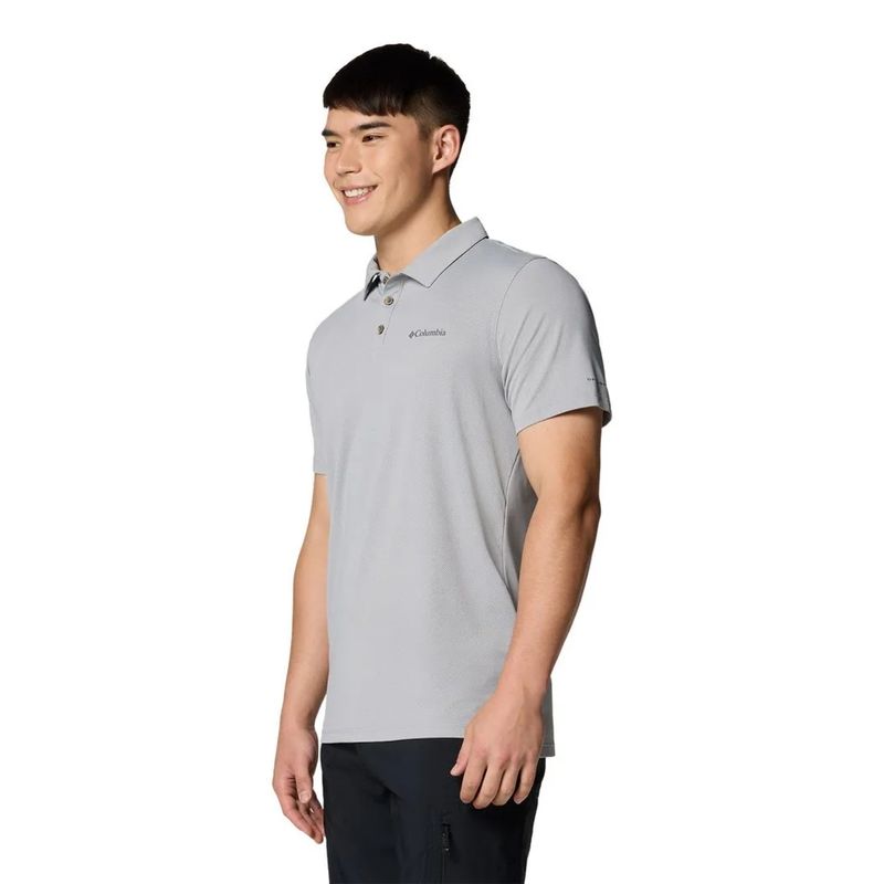 camisa-polo-columbia-tech-trail-utility-masculina-cinza