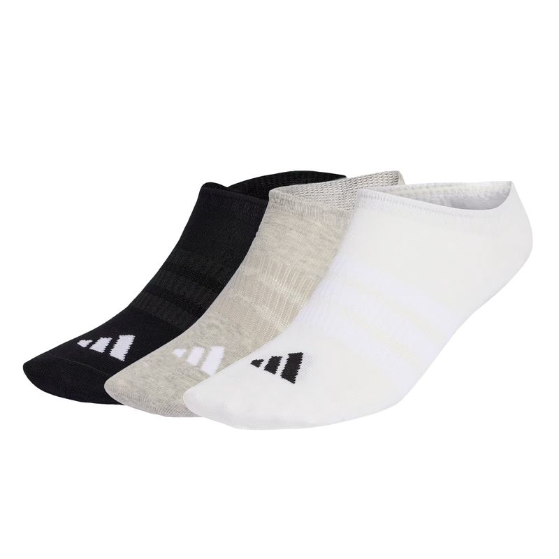 kit-meia-adidas-invisível-thin&light-3-pares-unissex-preta-branca