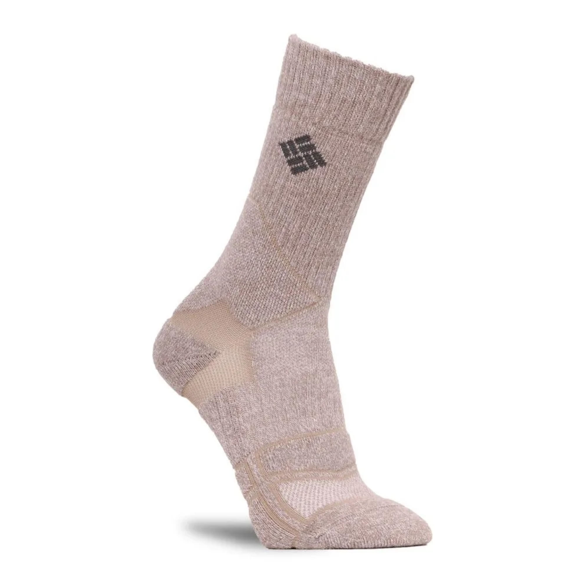 Meia Columbia Hike Crew Medium Weight Unissex - Marrom Claro