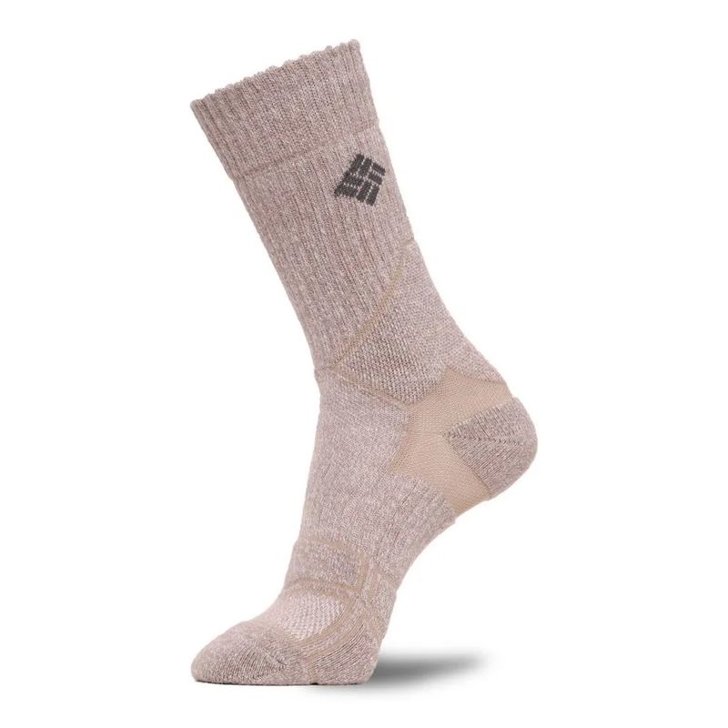 Meia Columbia Hike Crew Medium Weight Unissex - Marrom Claro