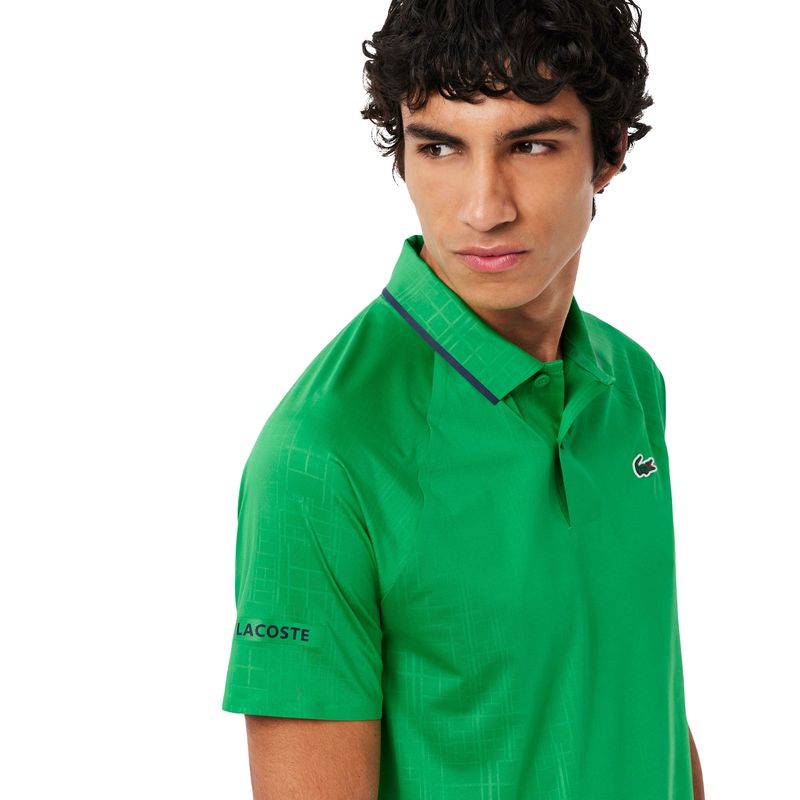 Camisa Polo Lacoste Ultra Dry Slim Novak Djokovic Masculina - Verde