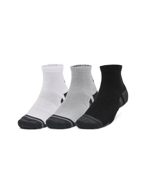 Kit Meia Under Armour Perftech 3 Pares Unissex - Cinza/Branca