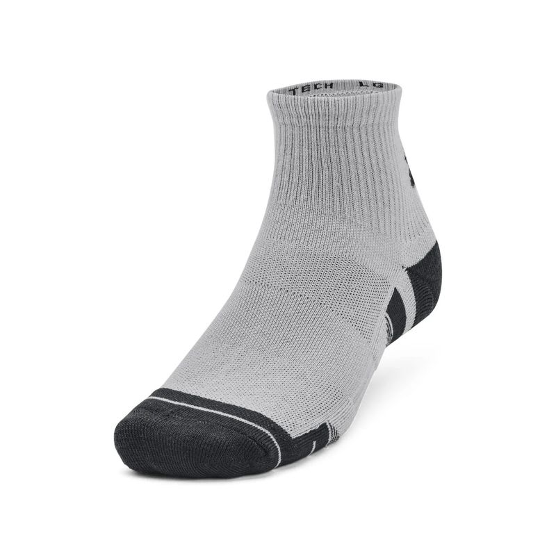 Kit Meia Ubder Armour Perftech 3 Pares Unissex - Cinza/Branca