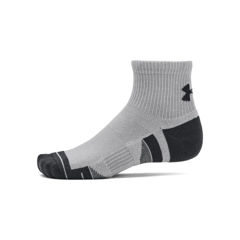 Kit Meia Ubder Armour Perftech 3 Pares Unissex - Cinza/Branca