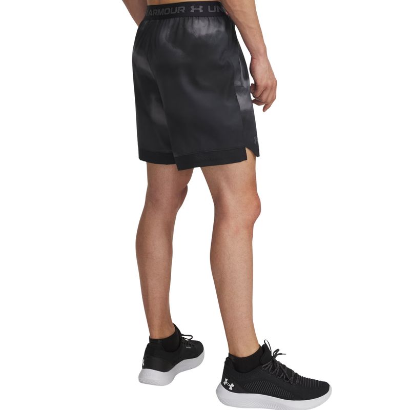 Bermuda Under Armour Vanish Woven Printed 6 Pol Masculina - Preta/Cinza