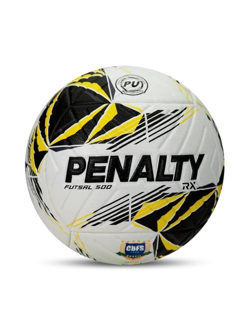 Bola Futsal Penalty Rx 500 XXVI Unissex - Branca/Amarela