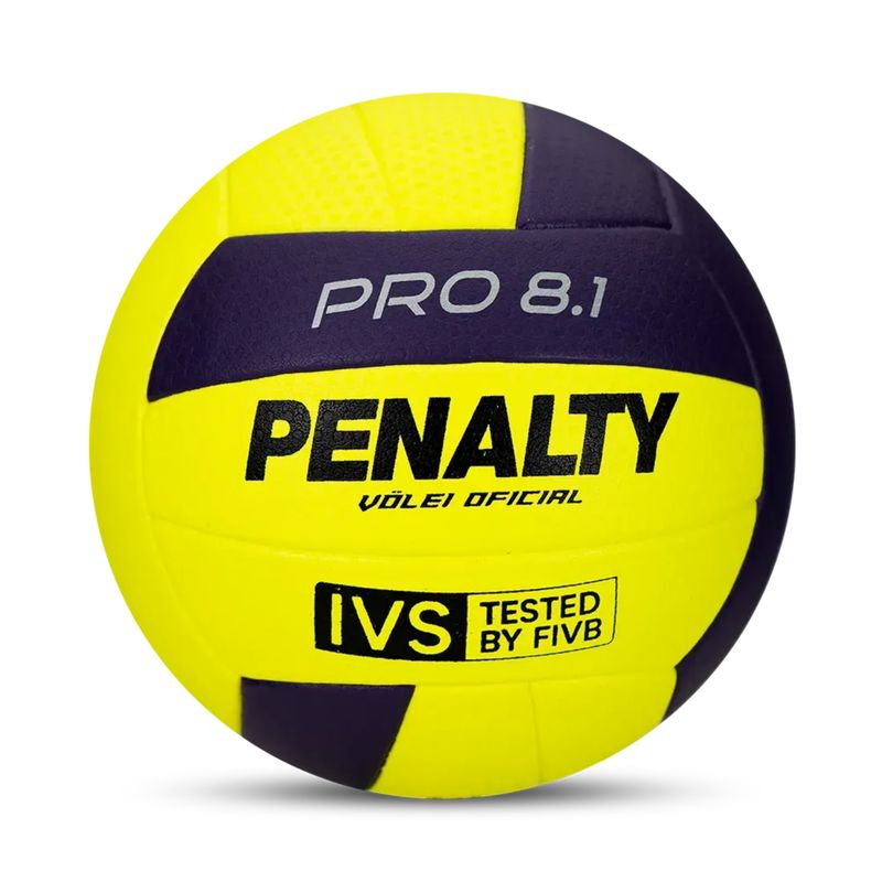 bola-vôlei-penalty-8.1-pro-unissex-amarela-roxa