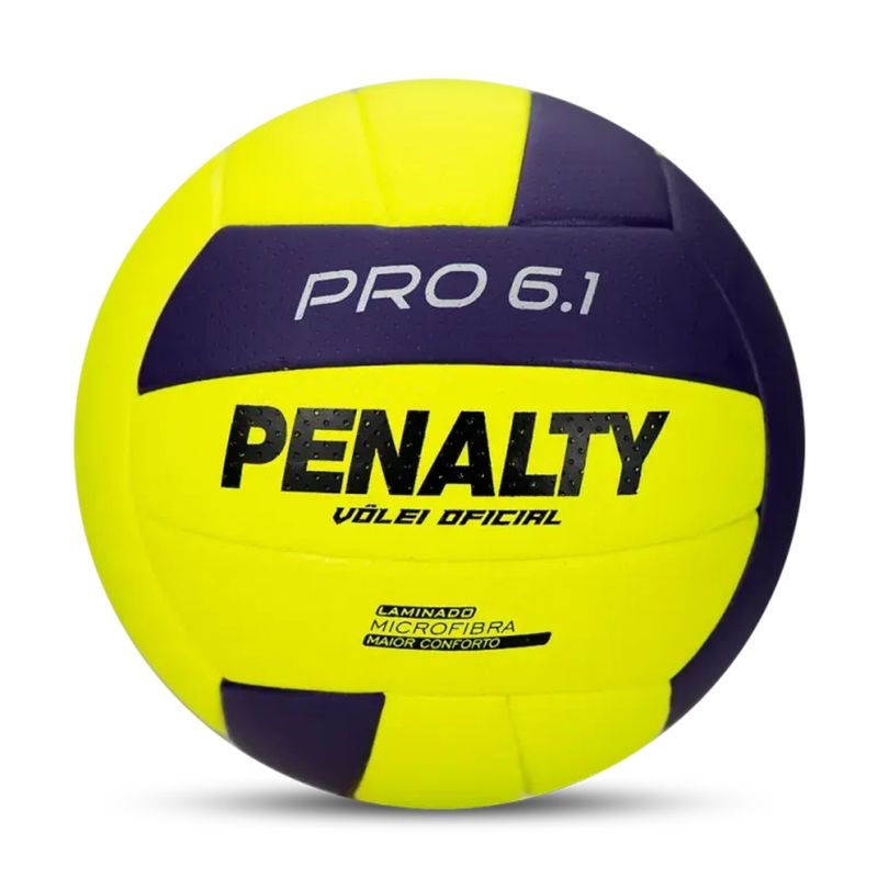 bola-vôlei-penalty-6.1-pro-unissex-amarela-roxa