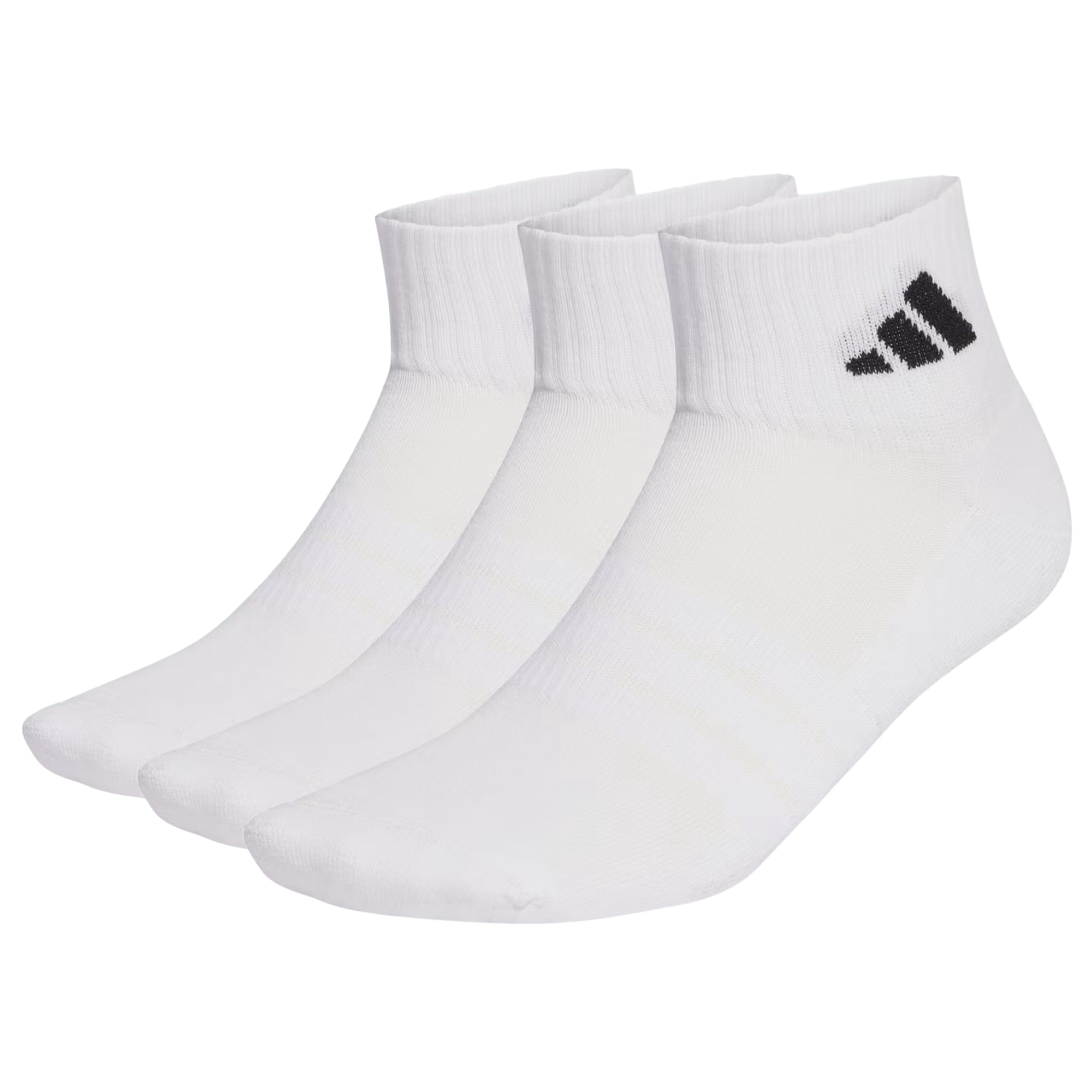 Kit Meia Adidas Cano Médio Soquete 3 Pares Unissex - Branca