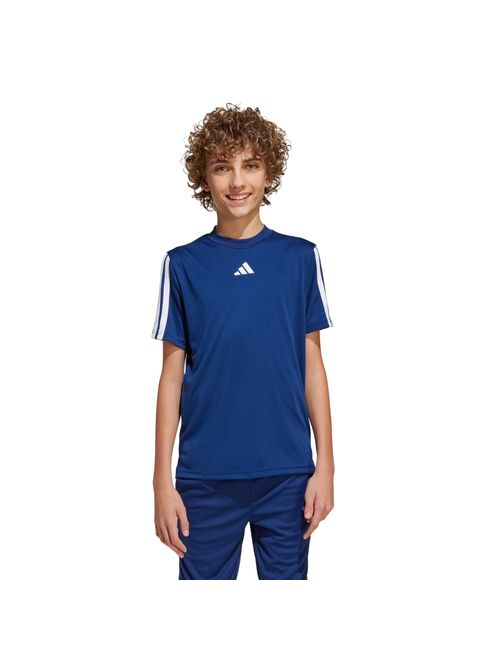 Camiseta Adidas Train Essentials 3 Listras Infantil - Azul Royal