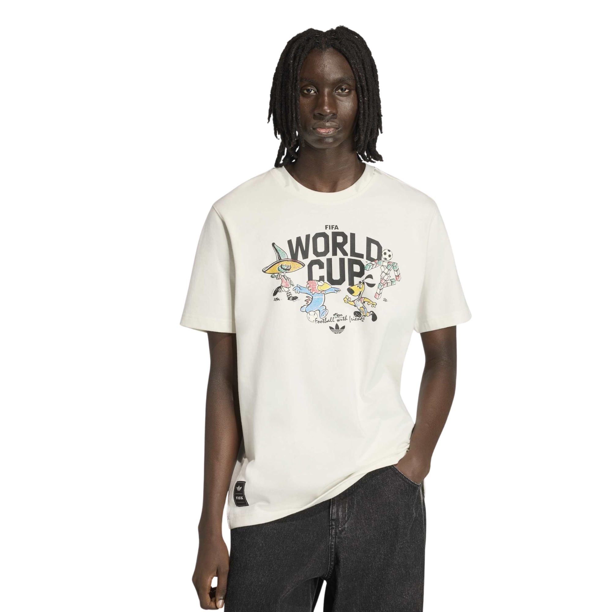 Camiseta Adidas Mascote Da Copa Do Mundo Fifa 2026 Masculina - Branca