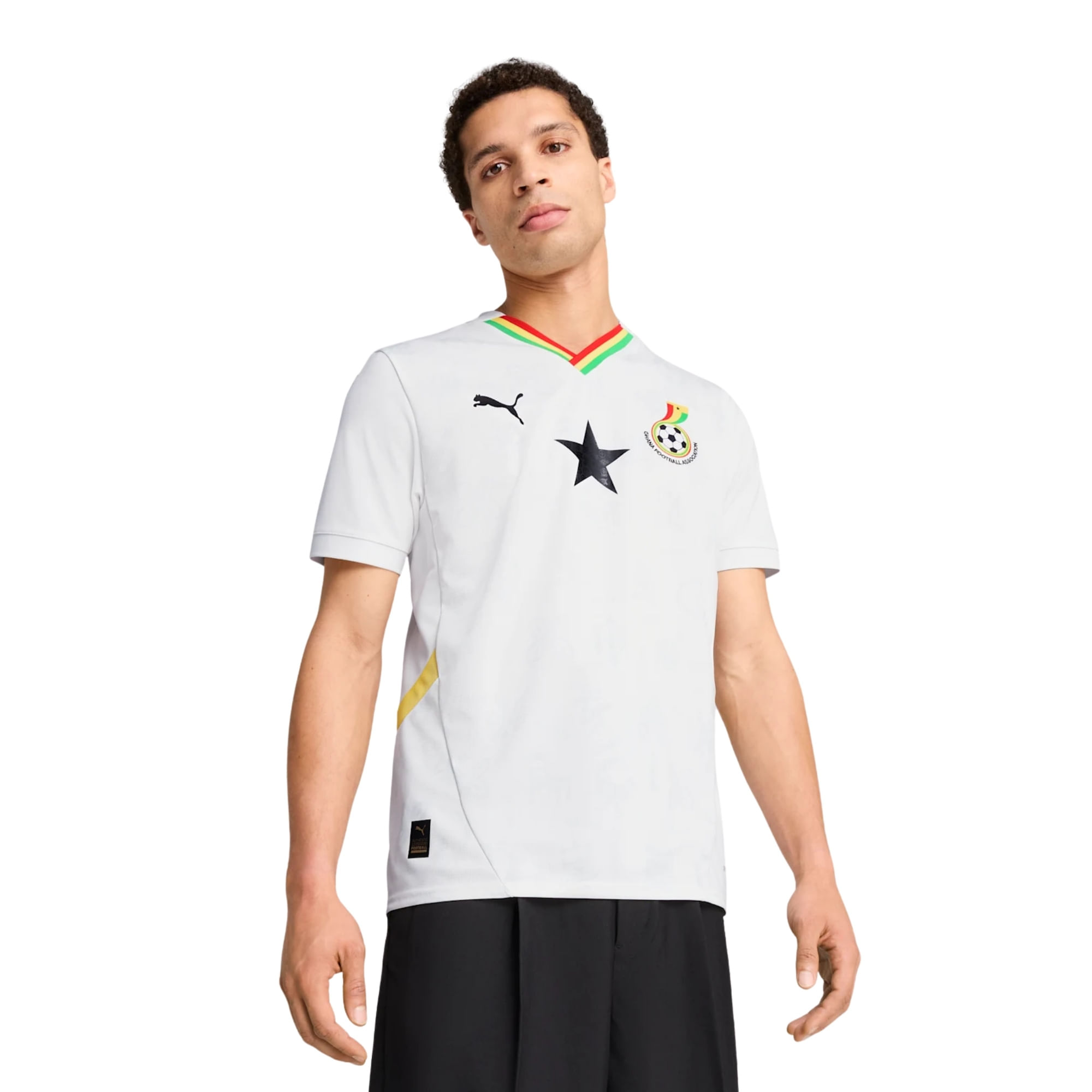 Camisa Gana I 25/26 Puma Masculina - Branca/Amarela