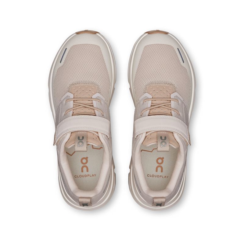 tênis-on-running-cloud-play-infantil-bege