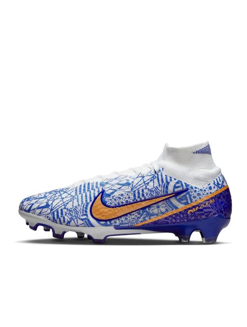 Chuteira Campo Nike Superfly 9 Elite Cr7 Masculina - Branca/Azul