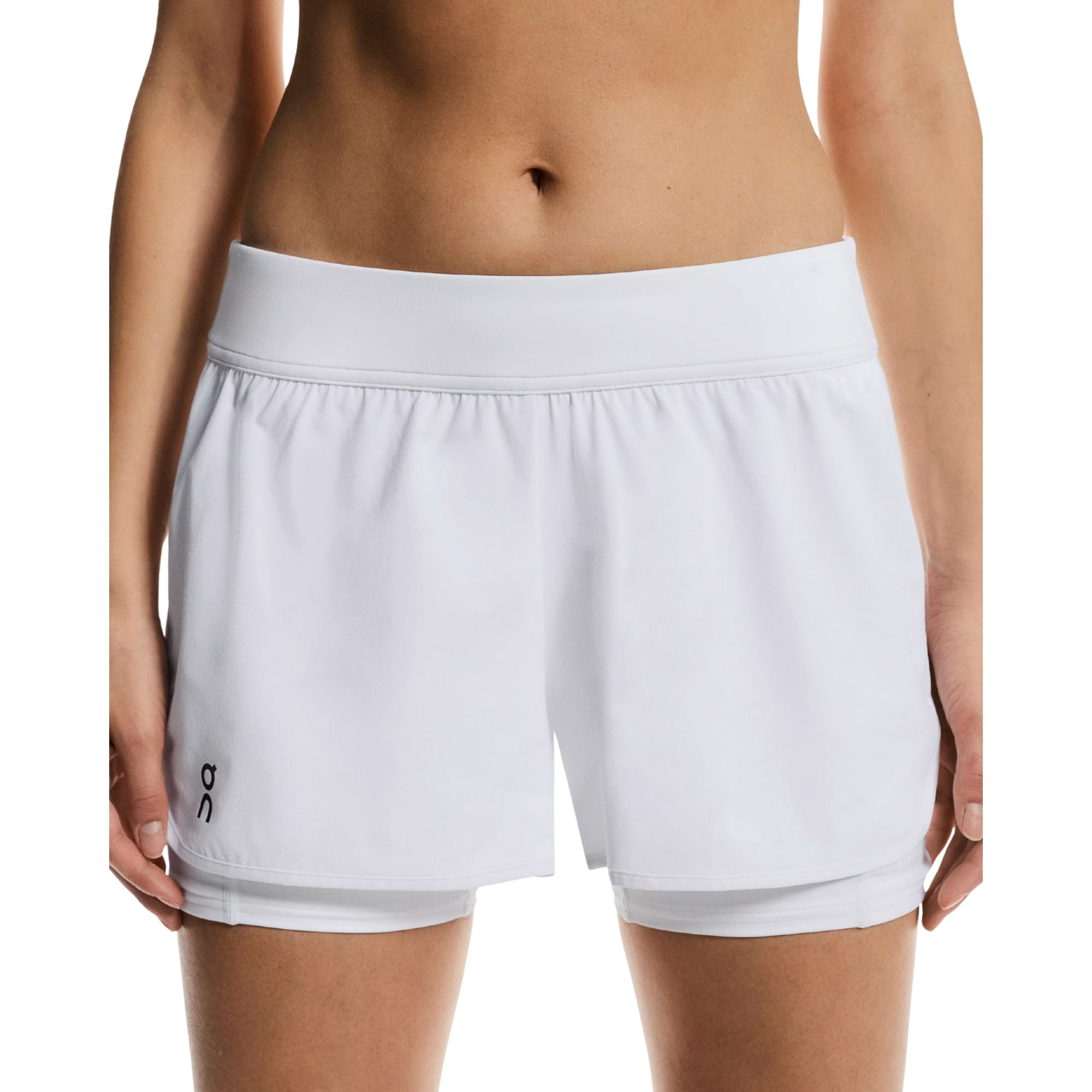 Shorts On Running Court 2 In-1 3 Pol Feminino - Branco