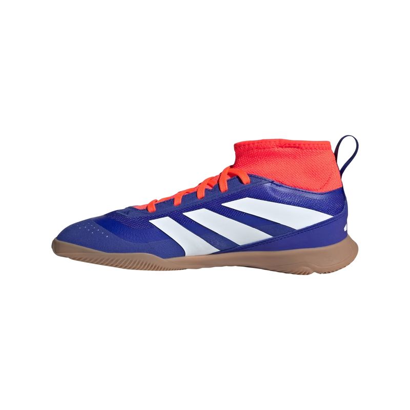 chuteira-futsal-adidas-predator-24-league-infantil-azul-branca