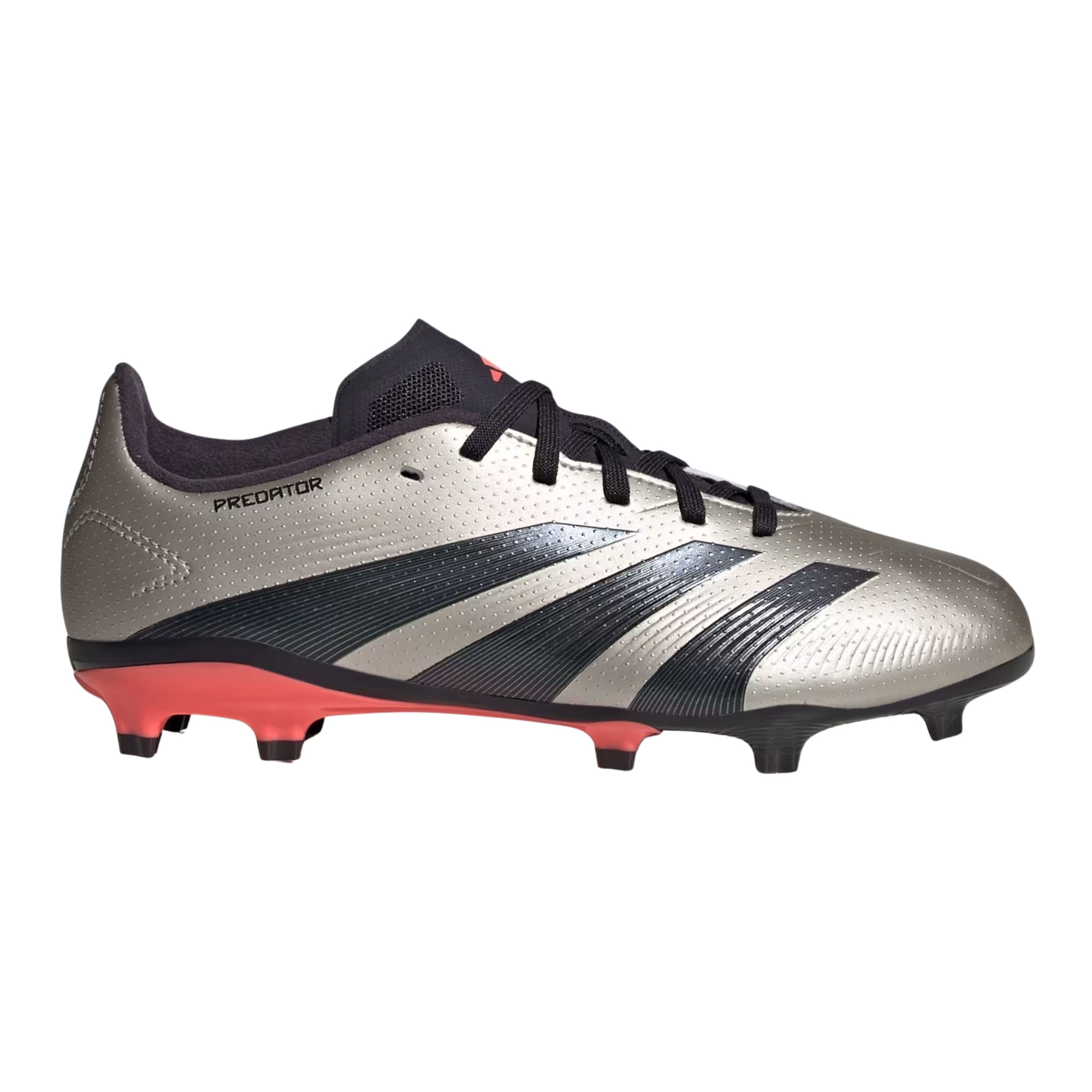 Chuteira Campo Adidas Predator League Low Infantil - Cinza Metálica