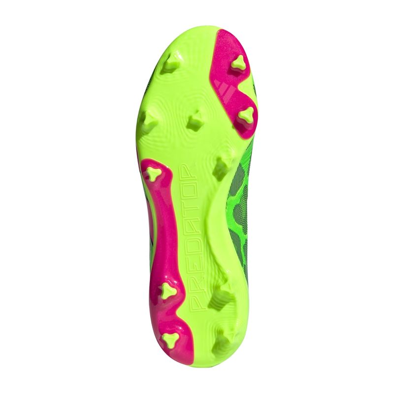 chuteira-campo-adidas-predator-league-low-infantil-verde-rosa