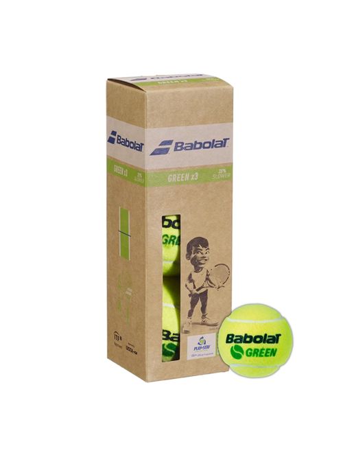 Bolinha De Tênis Babolat Green X3 Unissex - Amarela