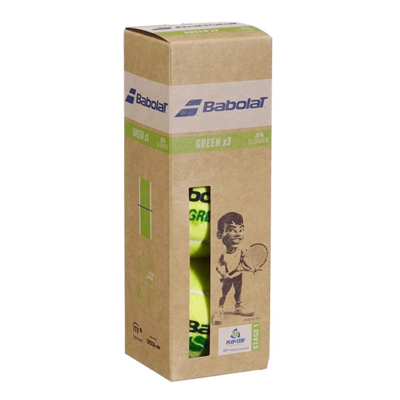bolinha-de-tênis-babolat-green-x3-unissex-amarela