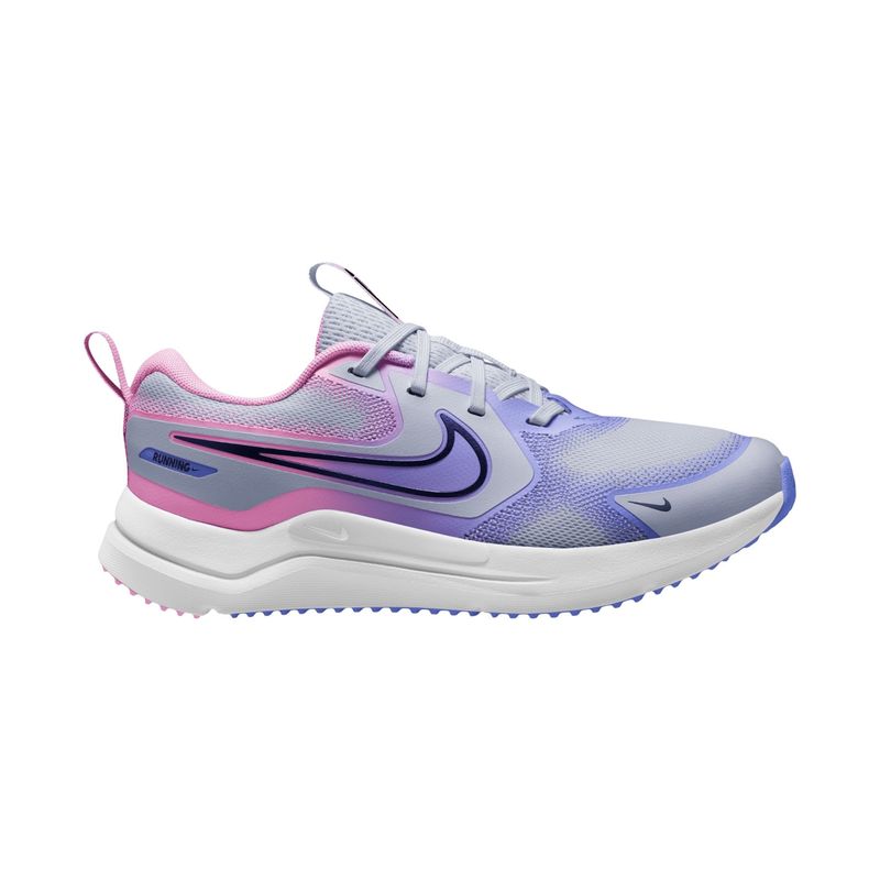 tênis-nike-cosmic-runner-infantil-cinza-rosa