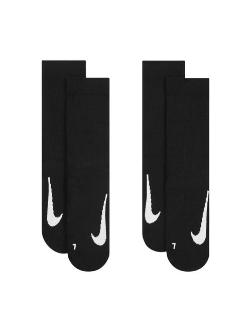 Kit Meia Nike Court Multiplier Cushioned 2 Pares Unissex - Preta