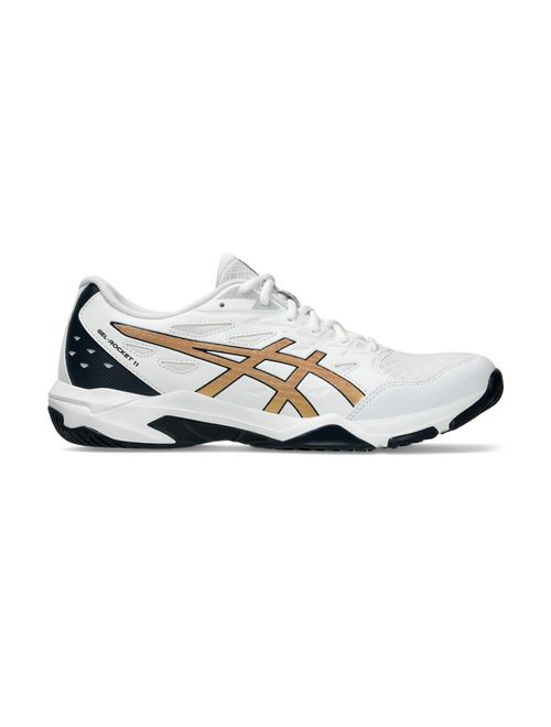Tênis Asics Gel Rocket 11 Masculino - Branco/Dourado