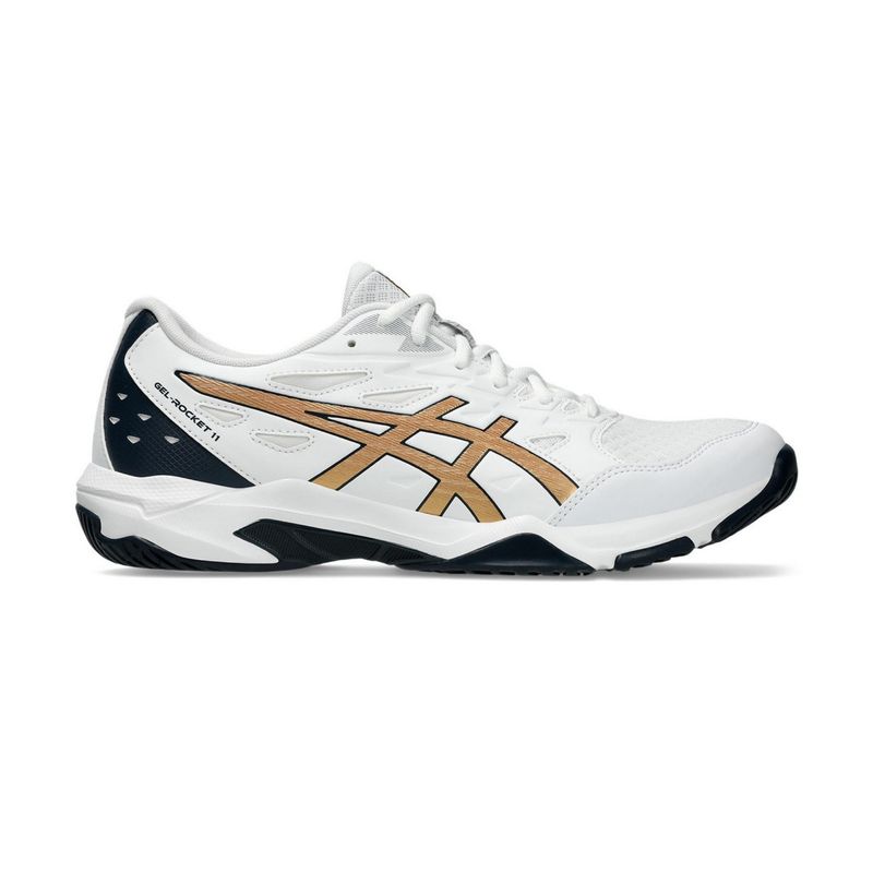 tênis-asics-gel-rocket-11-masculino-branco-dourado