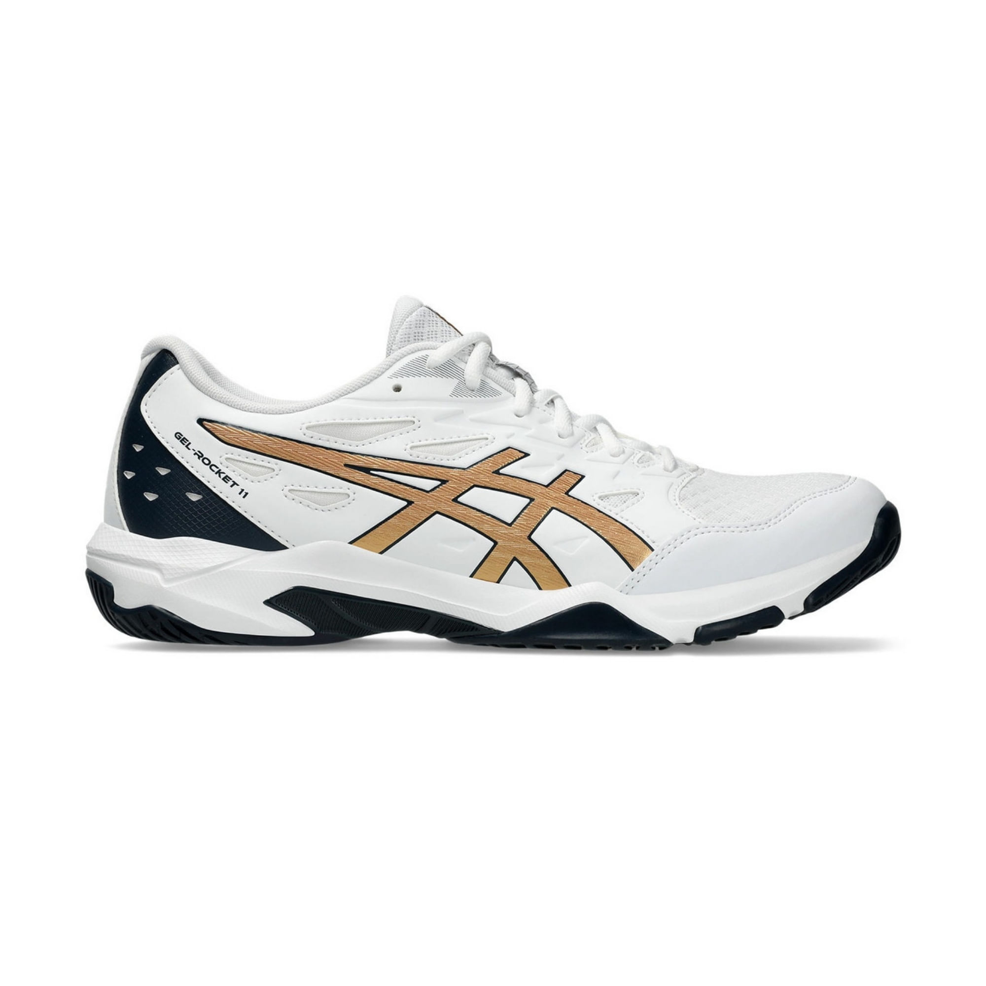 Tênis Asics Gel Rocket 11 Masculino - Branco/Dourado