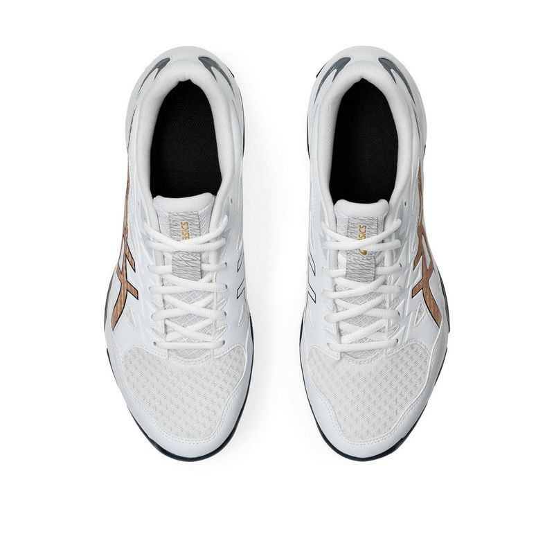 tênis-asics-gel-rocket-11-masculino-branco-dourado