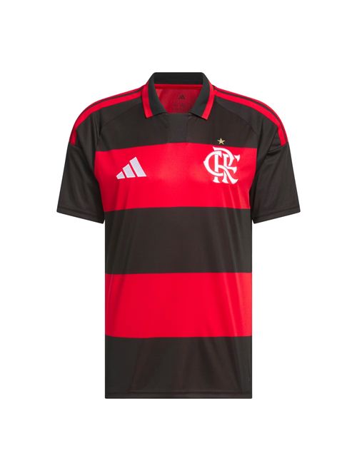 Camisa Flamengo I 26 Adidas Torcedor Masculina - Vermelha/Preta