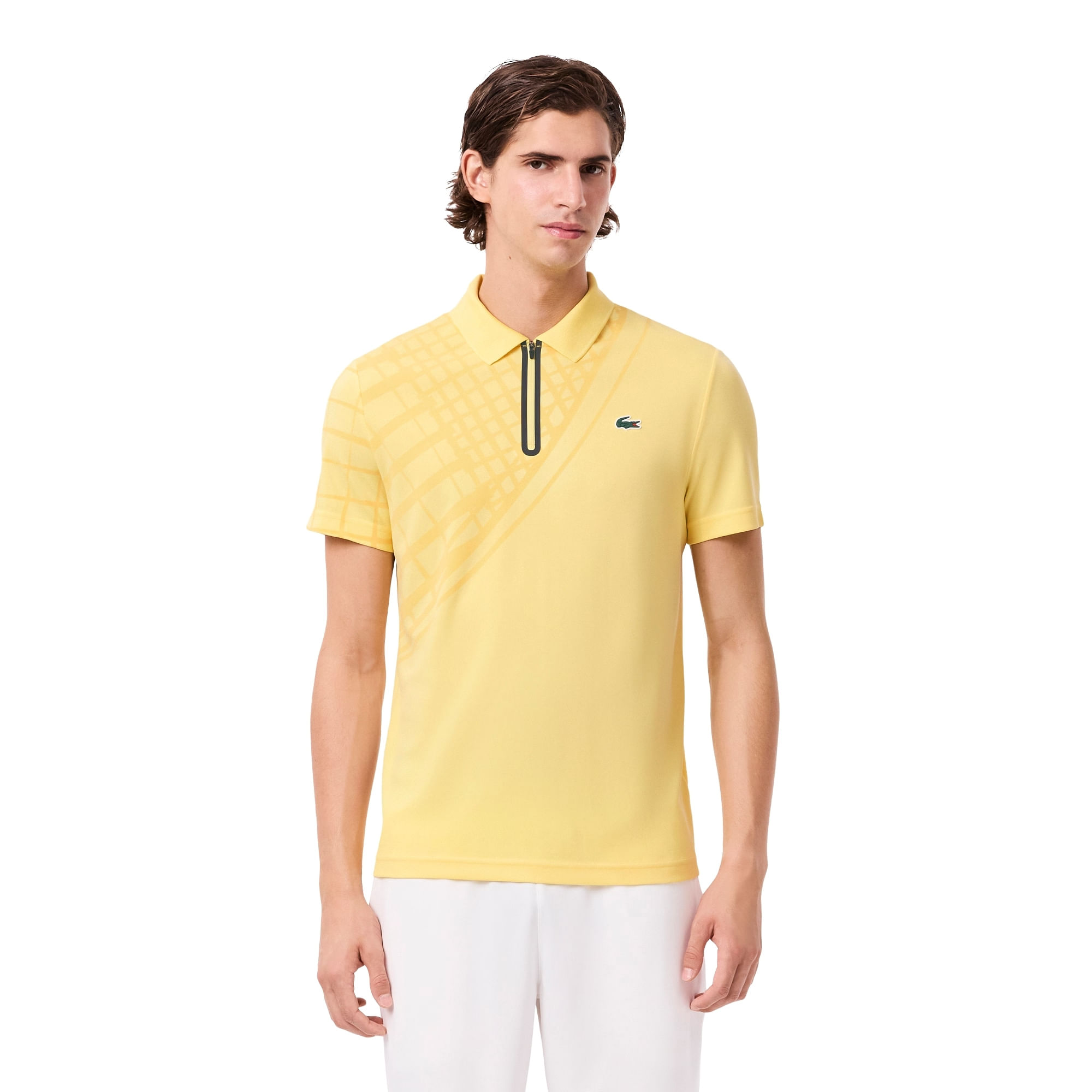 Camisa Polo Lacoste Slim Fit Ultra-Dry Masculina - Amarela