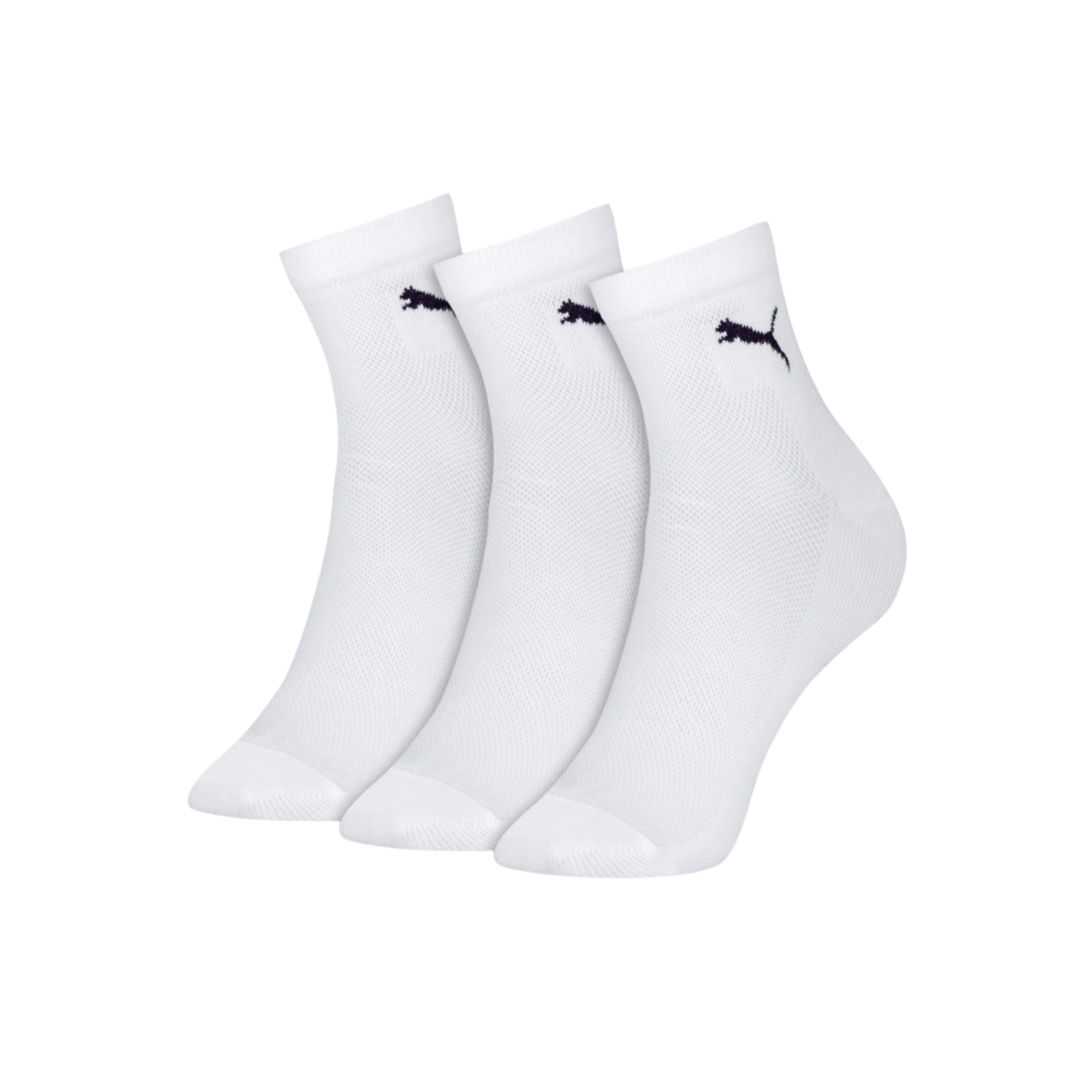 Kit Meia Puma Cano Médio 3 Pares Unissex - Branca