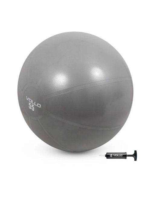 Bola Vollo Gym 55Cm Res 300Kg C/Bomba Unissex - Cinza