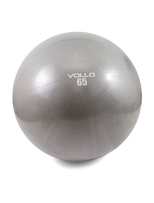 Bola Vollo Gym 65Cm Res 300Kg C/Bomba Unissex - Cinza