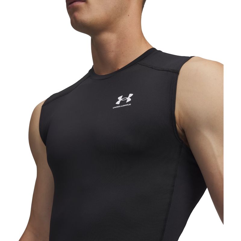 regata-under-armour-compressão-masculina-preta