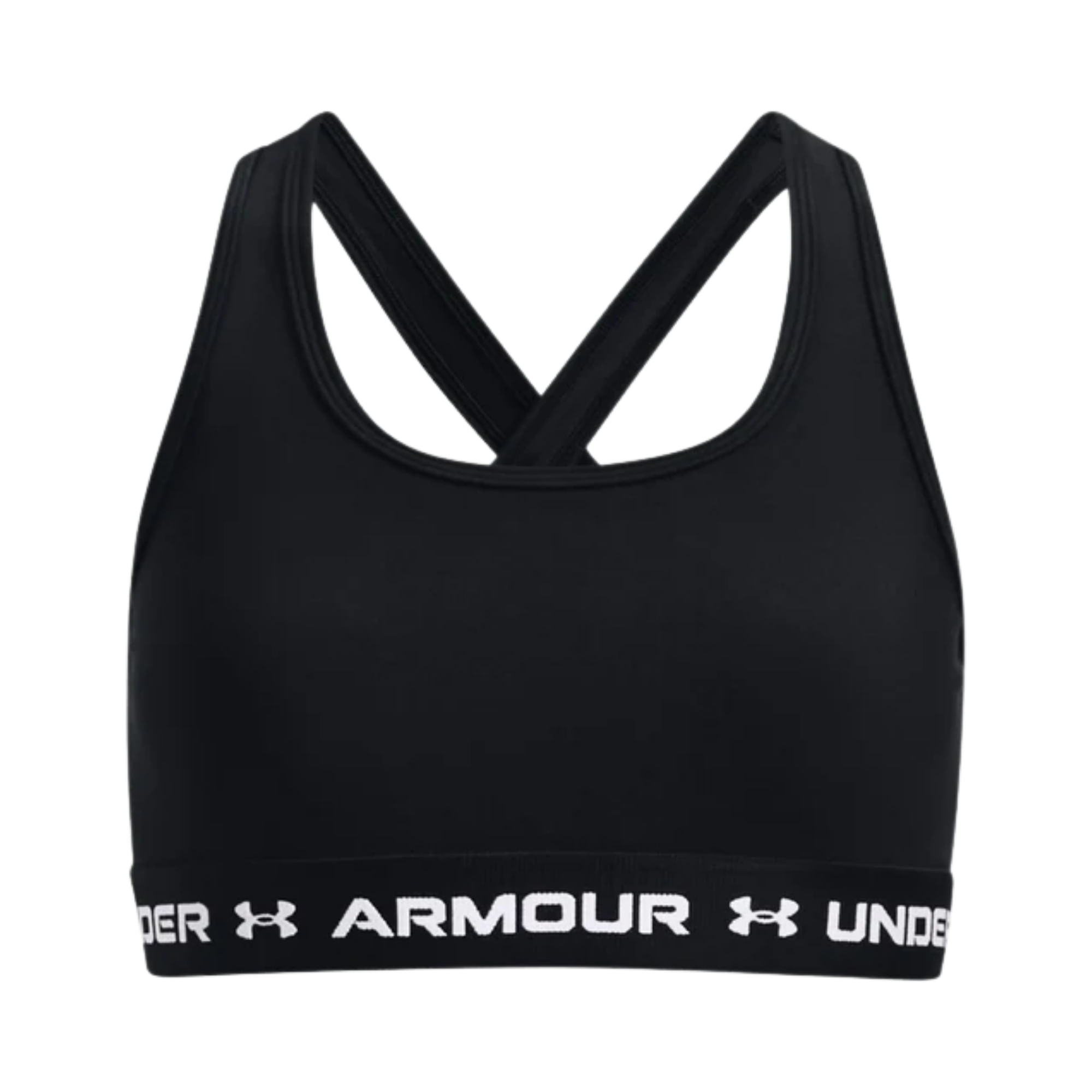 Top Under Armour Crossback Mid Solid Feminino - Preto