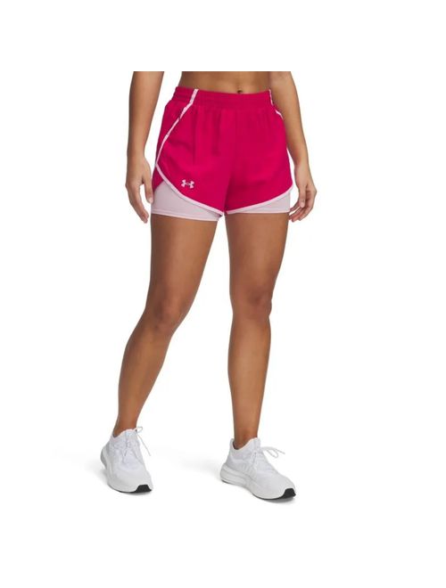 Shorts Under Armour Fly By 2 In 1 Feminino - Rosa Escuro