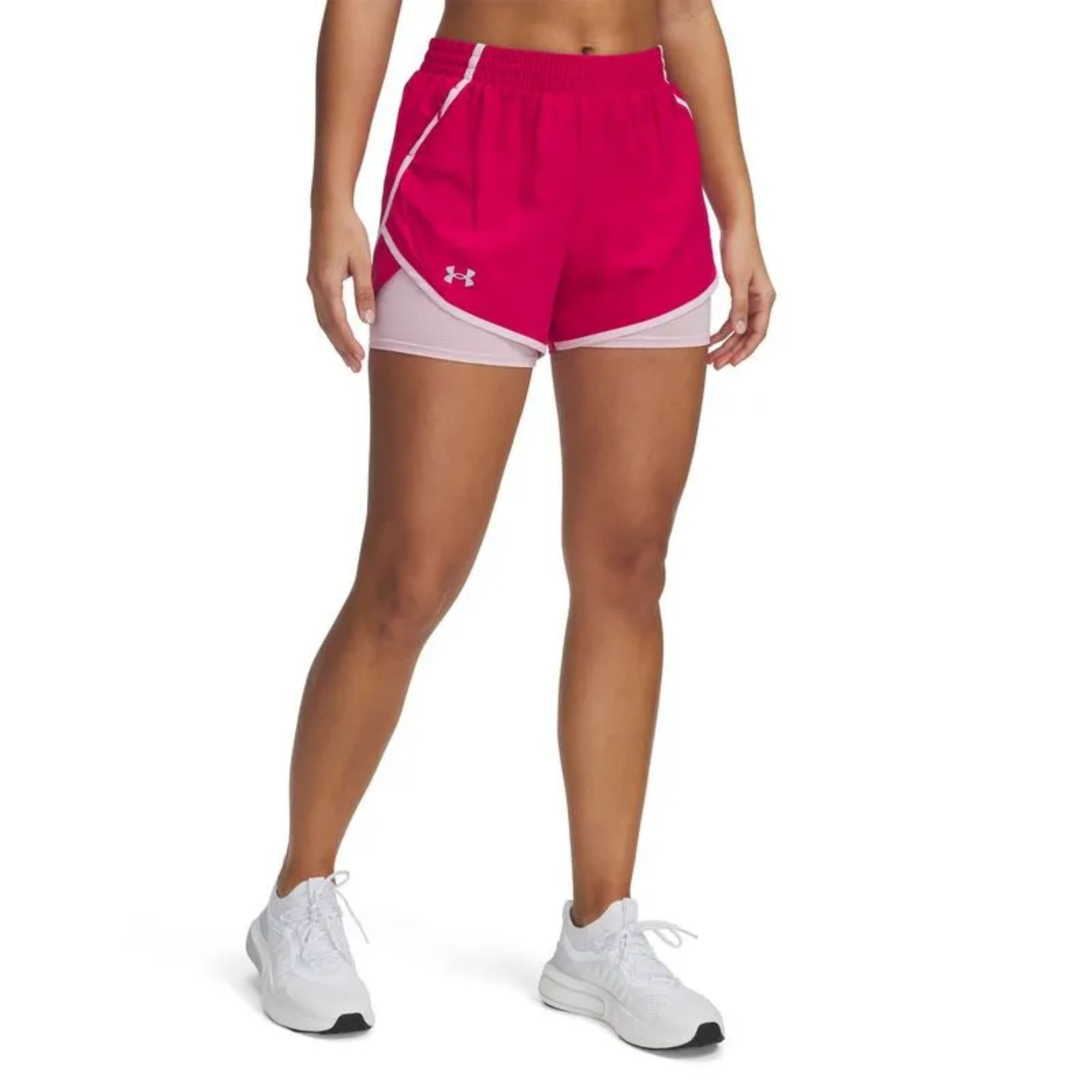 Shorts Under Armour Fly By 2 In 1 Feminino - Rosa Escuro