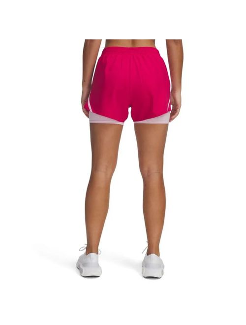 Shorts Under Armour Fly By 2 In 1 Feminino - Rosa Escuro