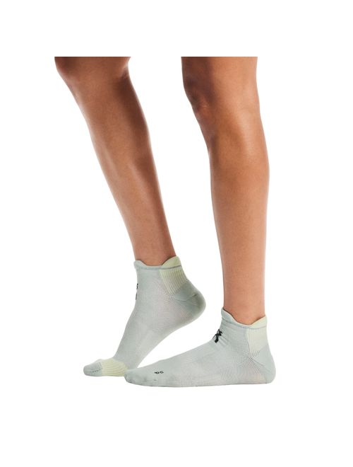 Meia On Running Performance Run Low Unissex - Cinza/Amarela