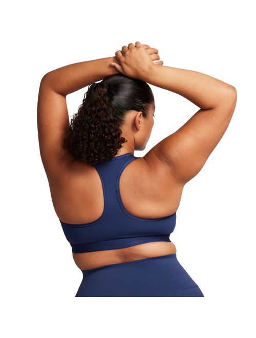 Top Nike Swoosh Suporte Médio Feminino - Azul Marinho