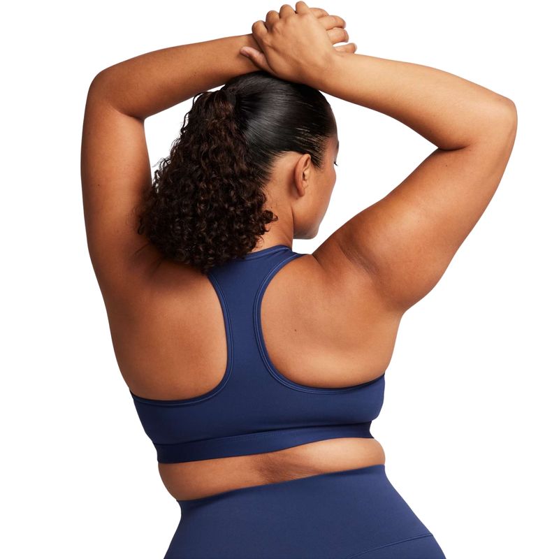 top-nike-swoosh-suporte-médio-feminino-azul-marinho